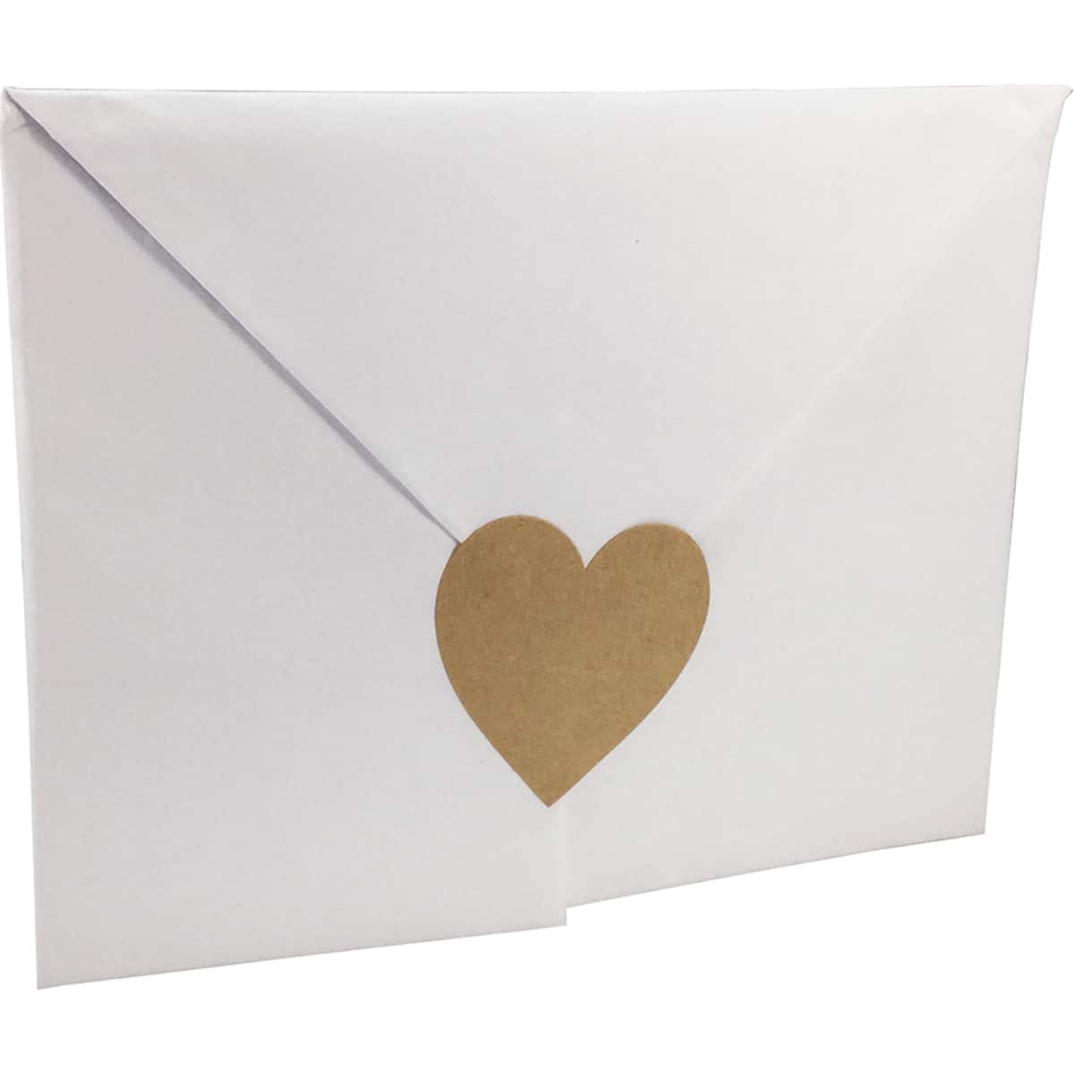 Brown Kraft Paper Heart Stickers 1.5" QTY 500 Brown Kraft Paper Heart Stickers 1.5" QTY 500