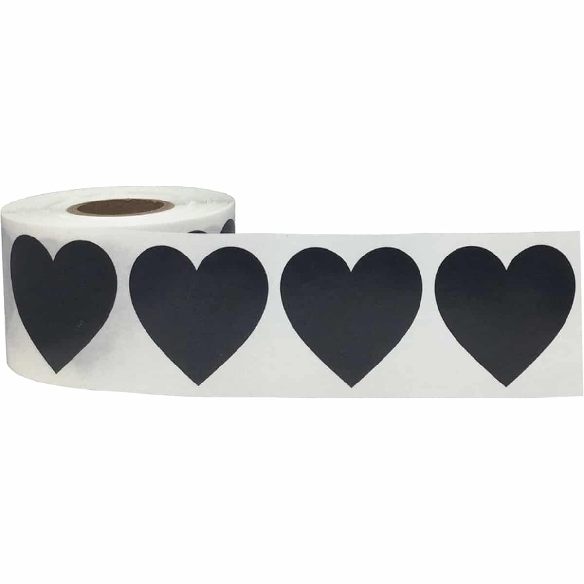 Black Heart Stickers 1.5" QTY 500 Black Heart Stickers 1.5" QTY 500