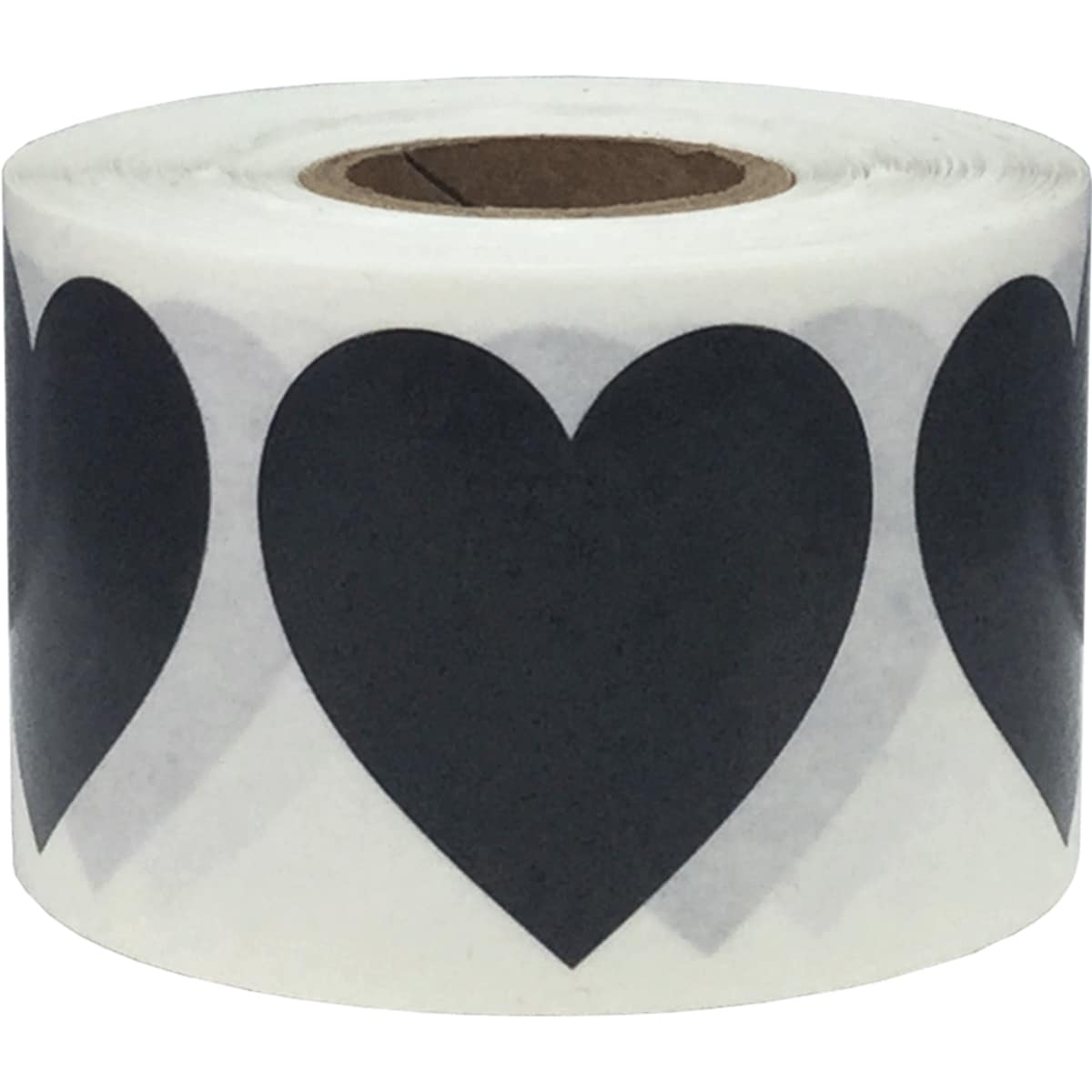 Black Heart Stickers 1.5" QTY 500 Black Heart Stickers 1.5" QTY 500