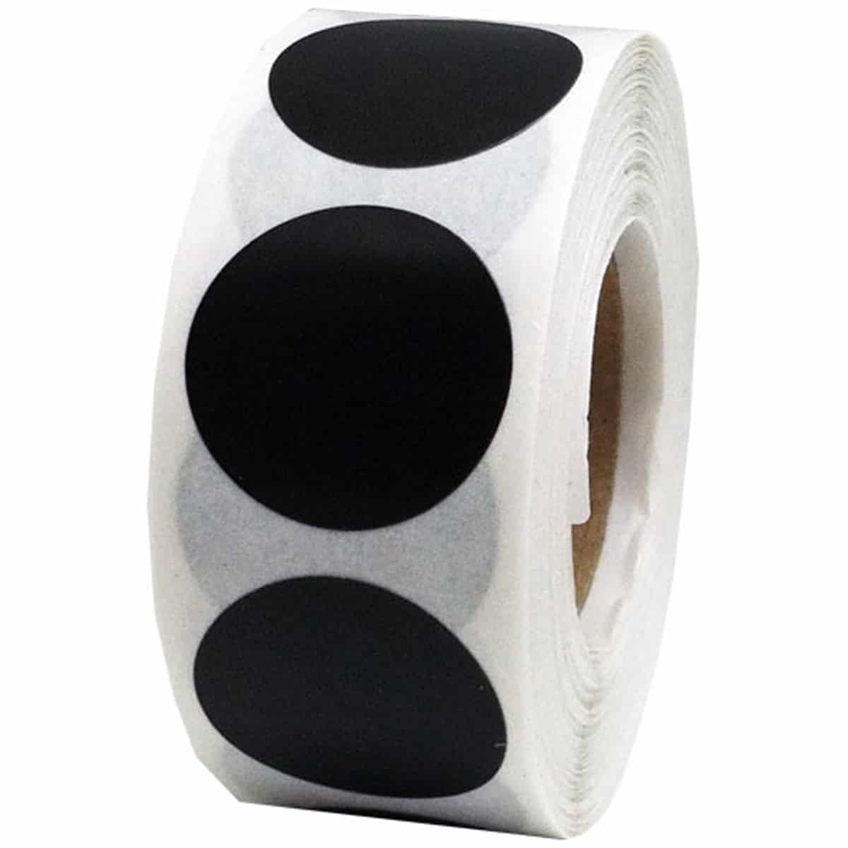 Black Removable Labels 3/4" Round QTY 500 Black Removable Labels 3/4" Round QTY 500