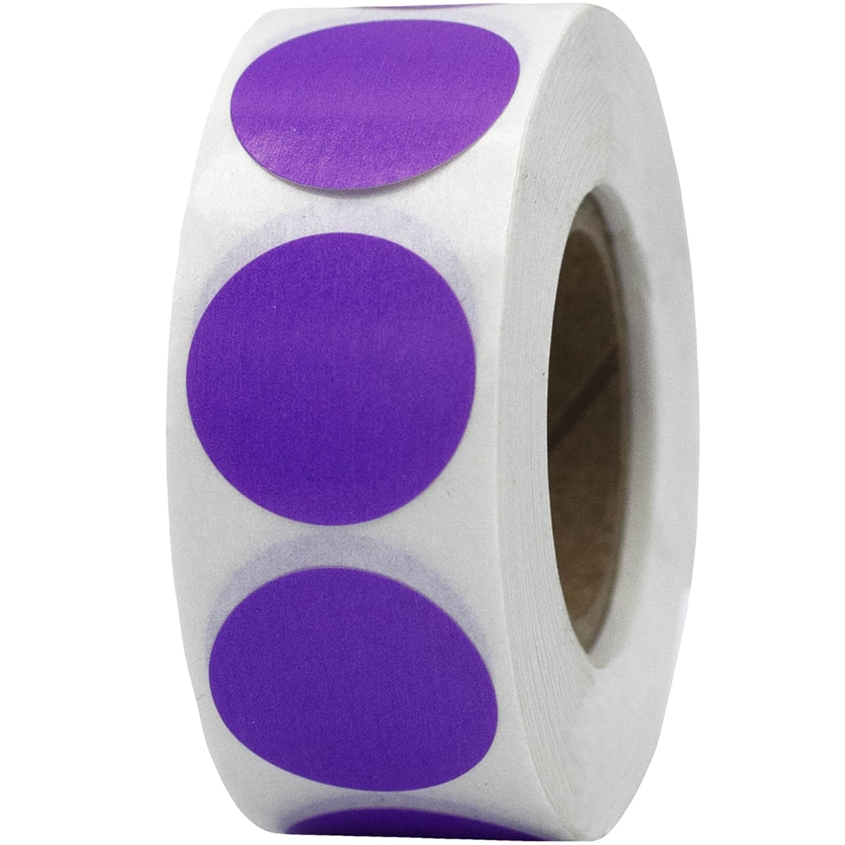 Purple Removable Labels 3/4" Round QTY 500