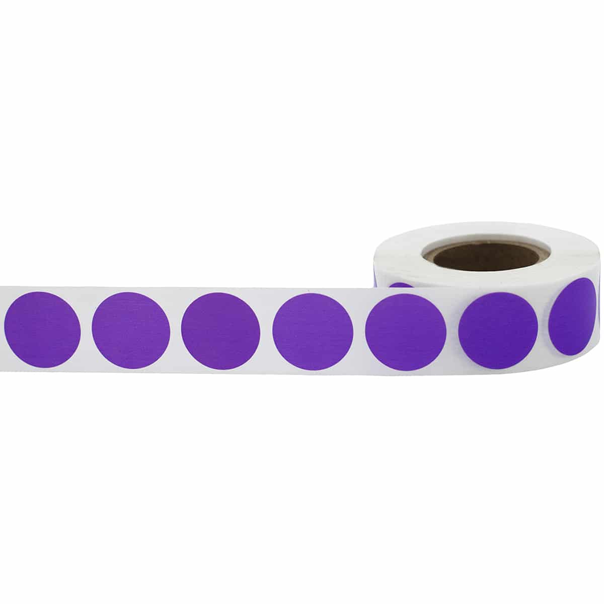Purple Removable Labels 3/4" Round QTY 500