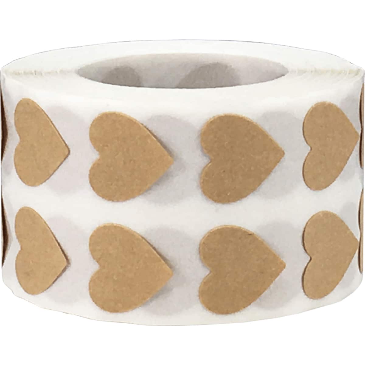 Small Brown Kraft Heart Stickers 1/2" QTY 1,000 Small Brown Kraft Heart Stickers 1/2" QTY 1,000