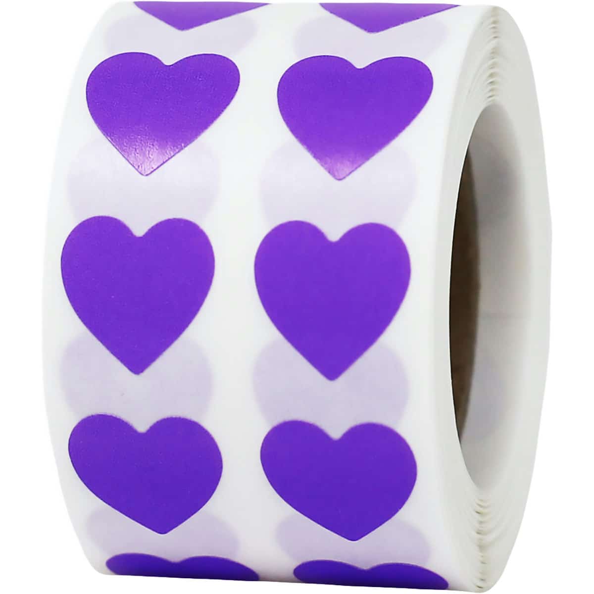 Small Purple Heart Stickers 1/2" QTY 1,000