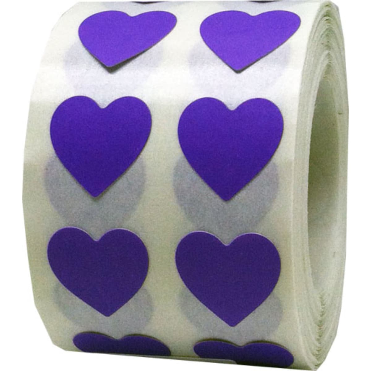 Small Purple Heart Stickers 1/2" QTY 1,000