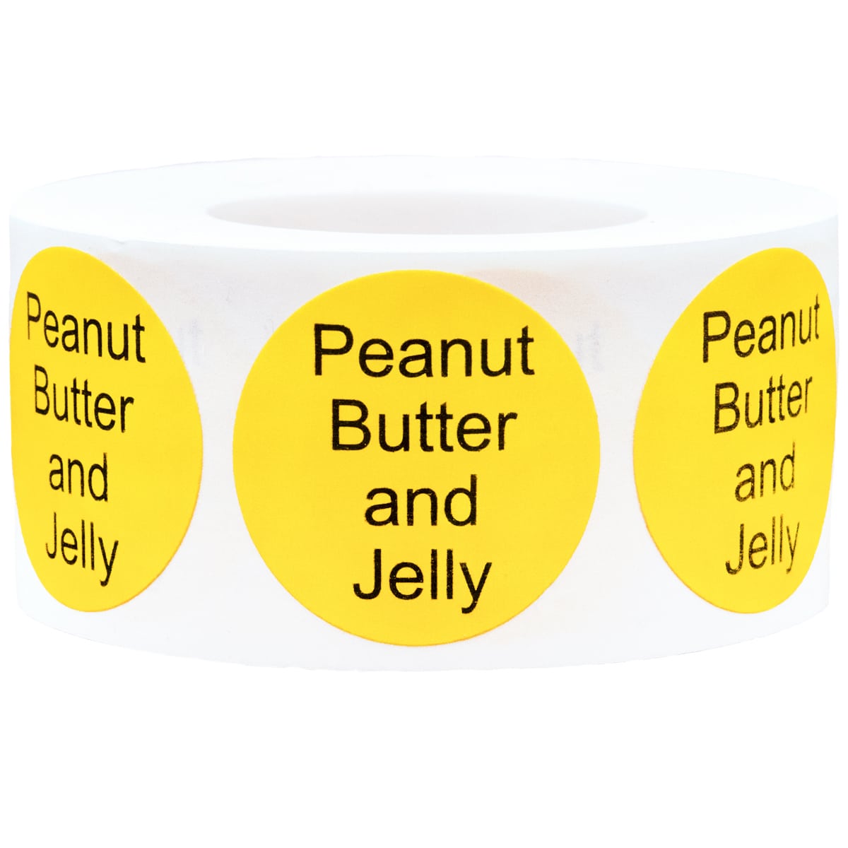 Peanut Butter and Jelly Yellow Labels QTY 500 Peanut Butter and Jelly Yellow Labels QTY 500