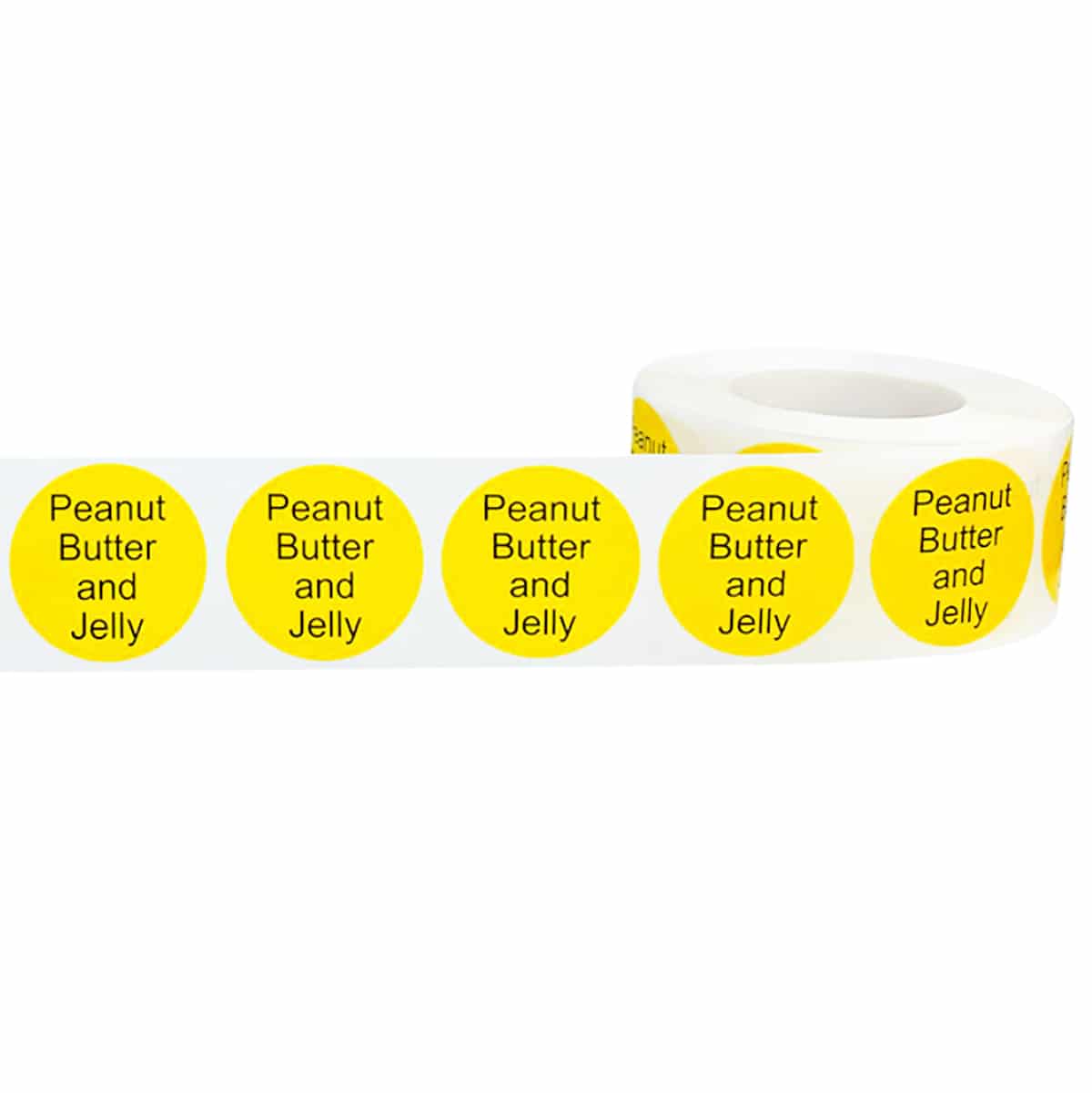 Peanut Butter and Jelly Yellow Labels QTY 500 Peanut Butter and Jelly Yellow Labels QTY 500