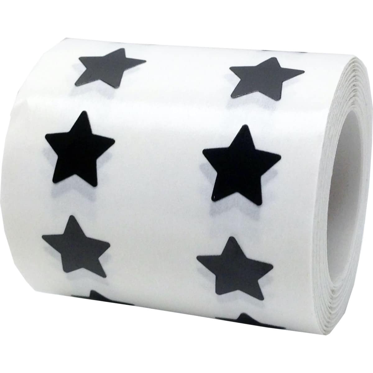 Small Black Star Stickers 1/2" Inch QTY 1,000