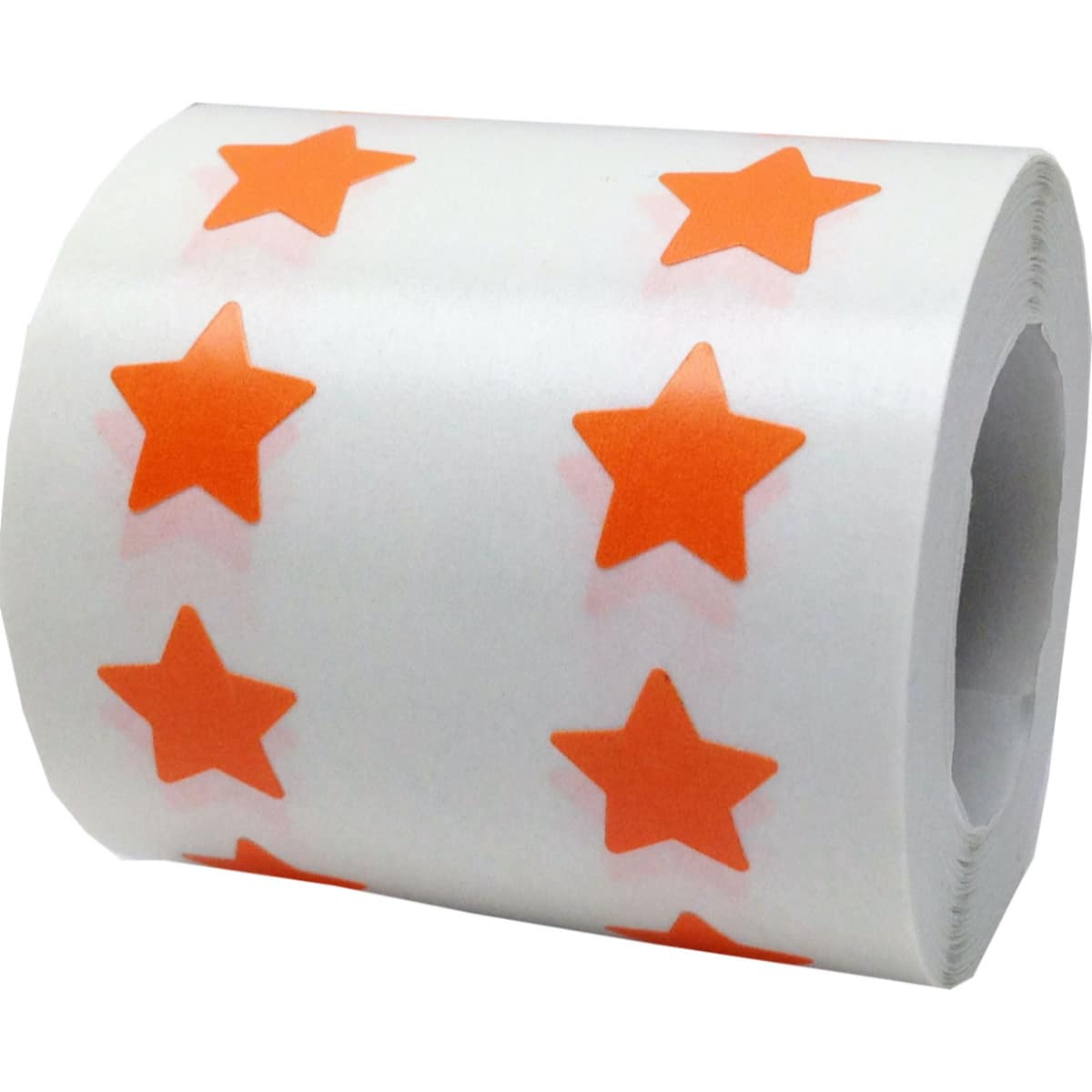 Small Orange Star Stickers 1/2" Inch QTY 1,000