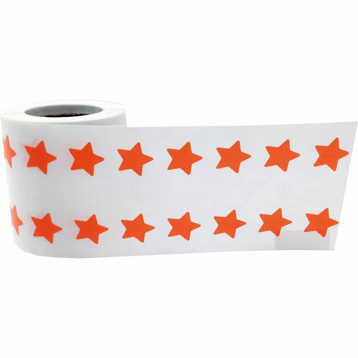 Small Orange Star Stickers 1/2" Inch QTY 1,000