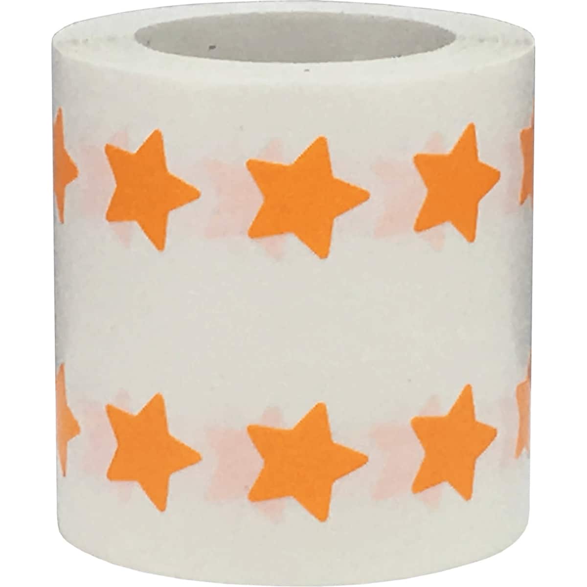 Small Orange Star Stickers 1/2" Inch QTY 1,000