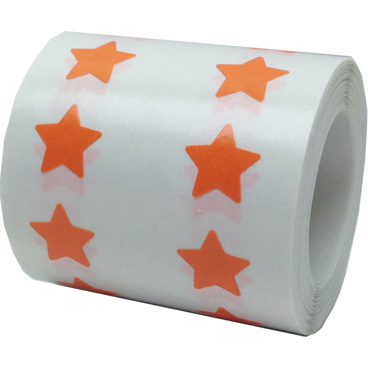 Small Orange Star Stickers 1/2" Inch QTY 1,000