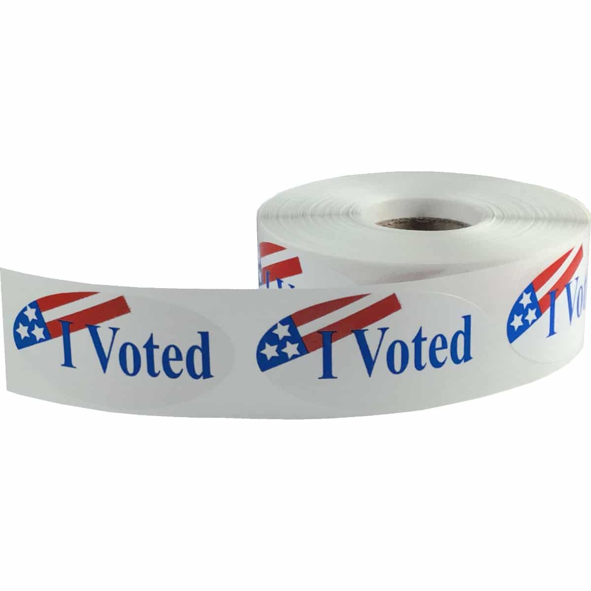 I Voted Stickers Semi-Gloss Oval 1" x 2" QTY 500