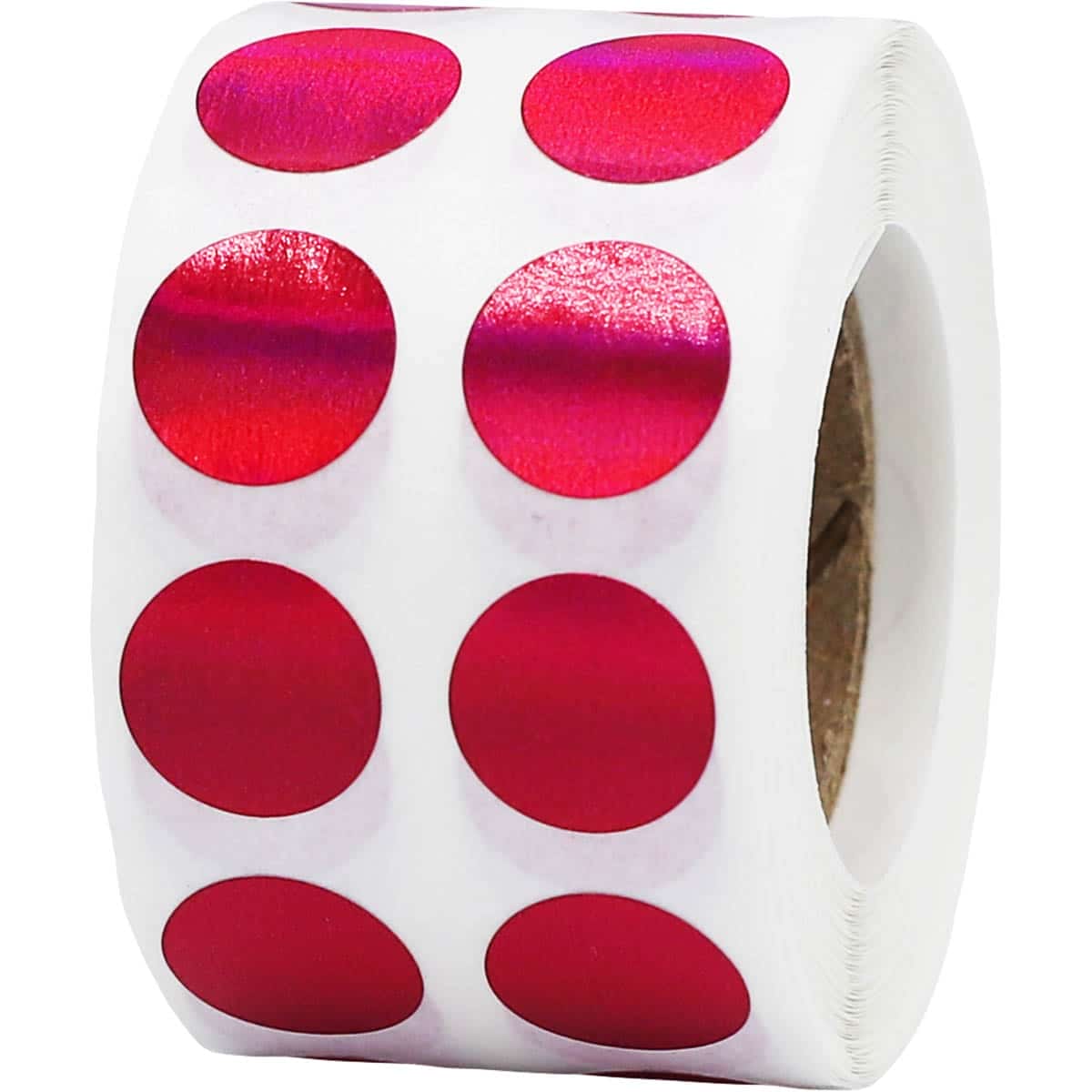 Small Metalized Rubine Red Dot Stickers 1/2" Round Small Metalized Rubine Red Dot Stickers 1/2" Round