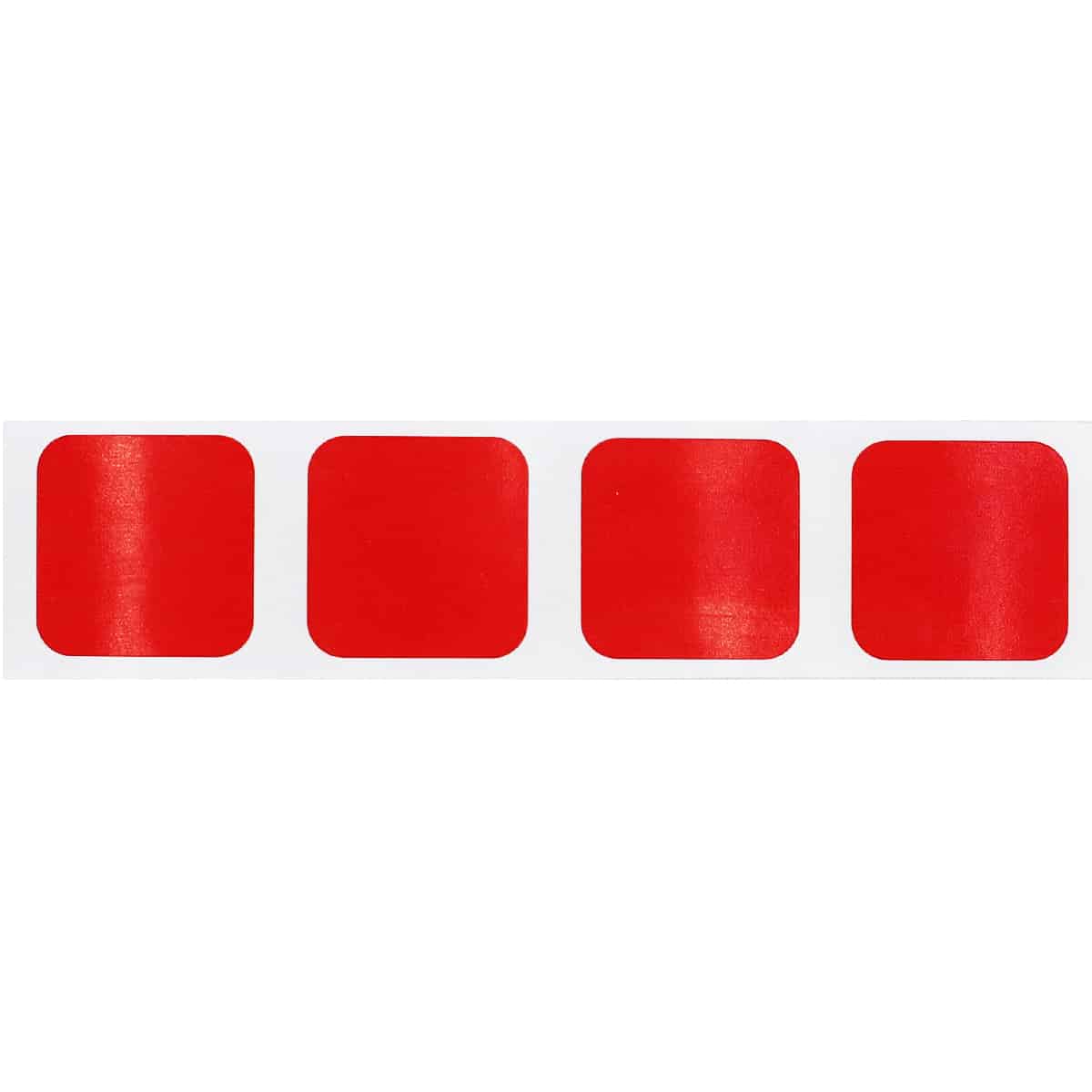 Red Stickers 3/4" Square QTY 500
