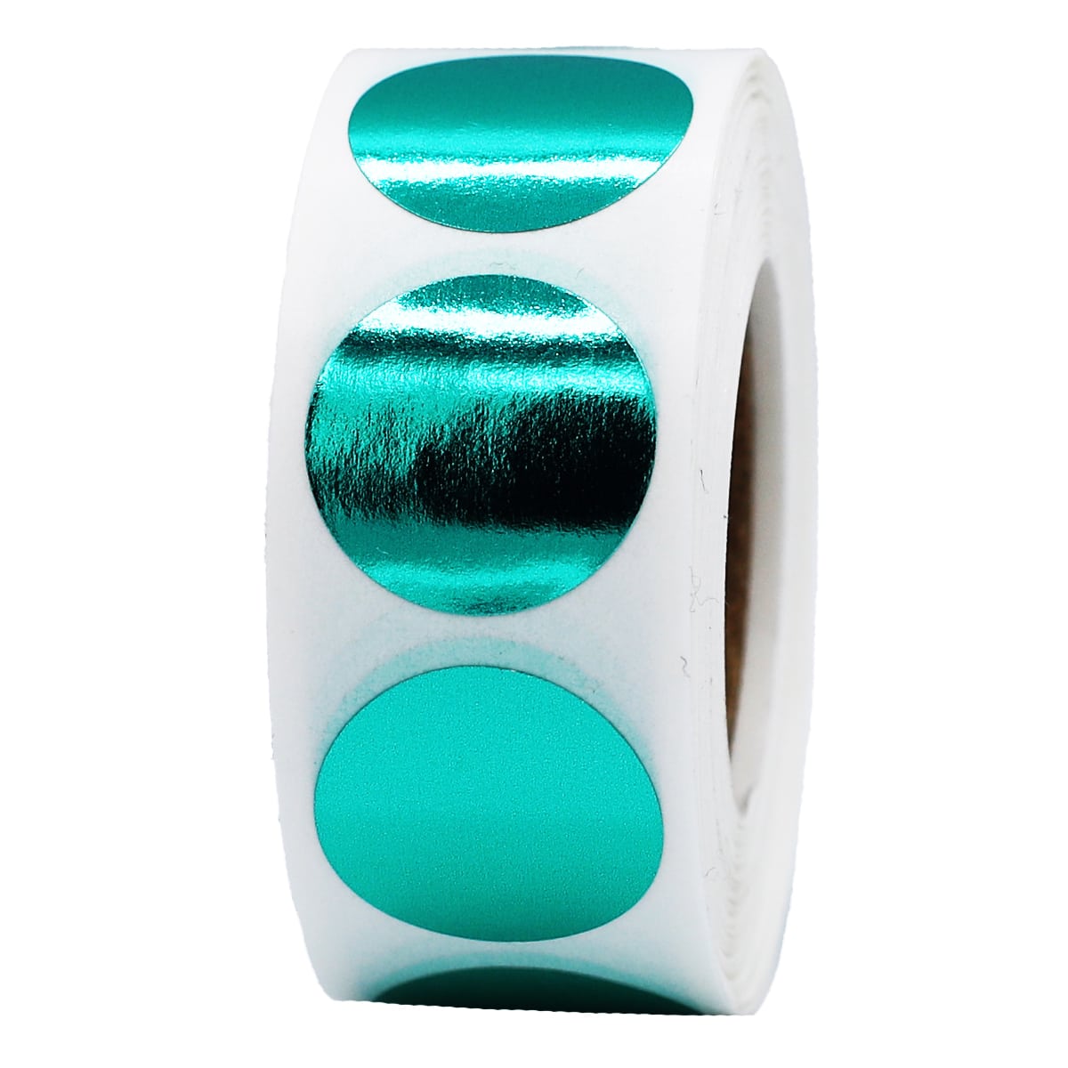 Metallic Green Labels 3/4" Round QTY 500