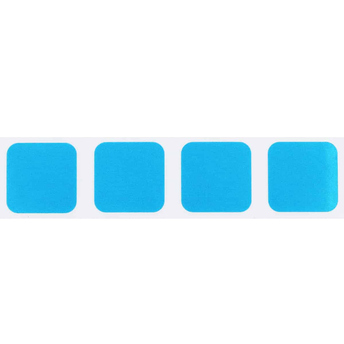 Light Blue Stickers 3/4" Square QTY 500