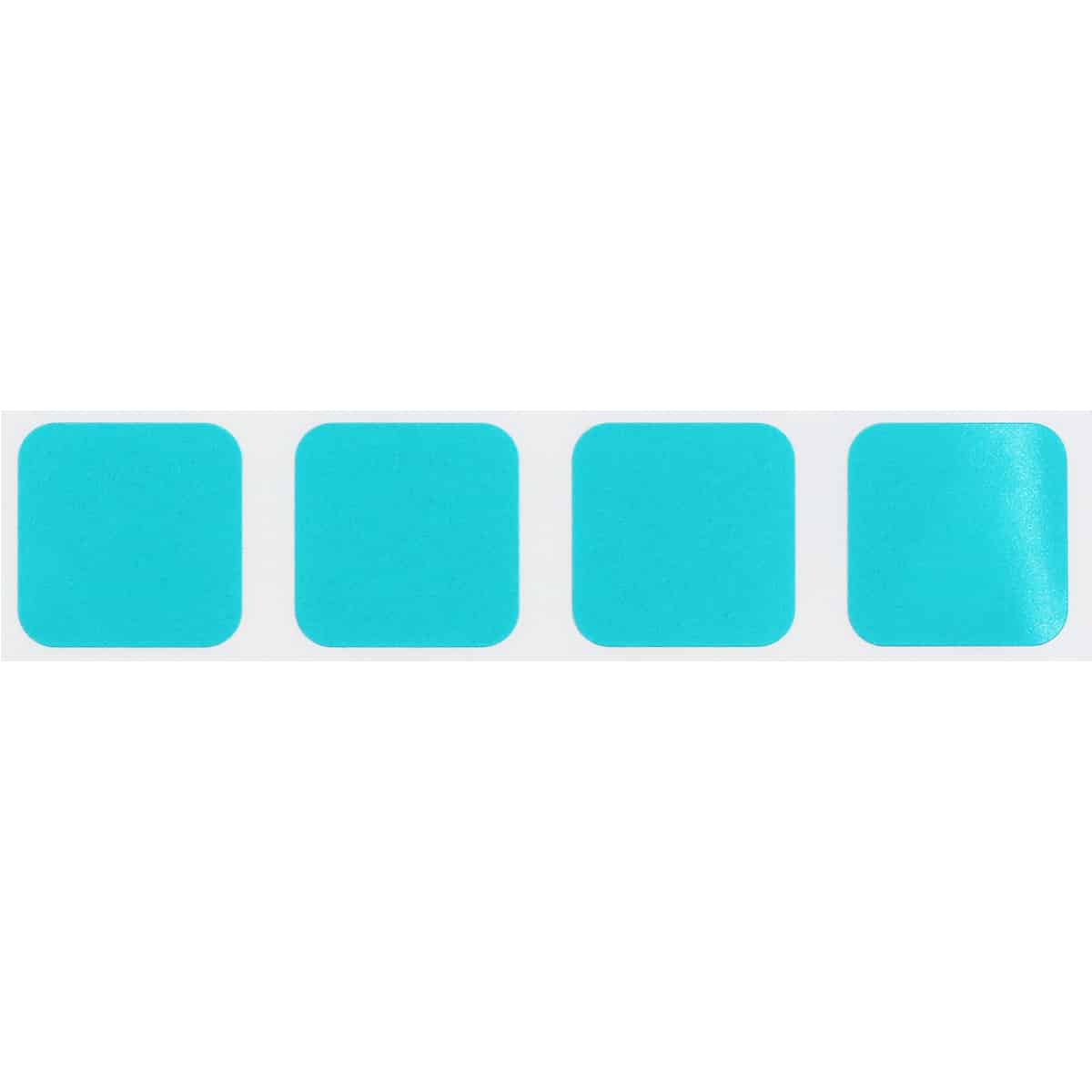 Teal Stickers 3/4" Square QTY 500 Teal Stickers 3/4" Square QTY 500