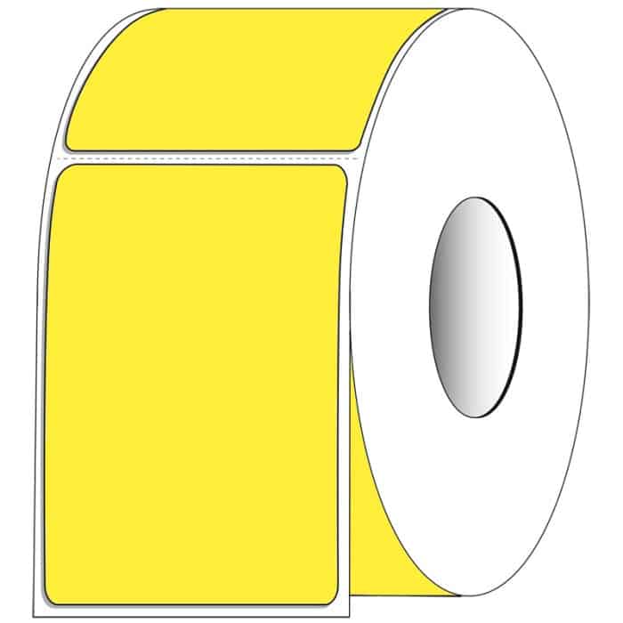Thermal Transfer Yellow Labels | 3" Inch Core | 4" x 6" QTY 1000 Thermal Transfer Yellow Labels | 3" Inch Core | 4" x 6" QTY 1000