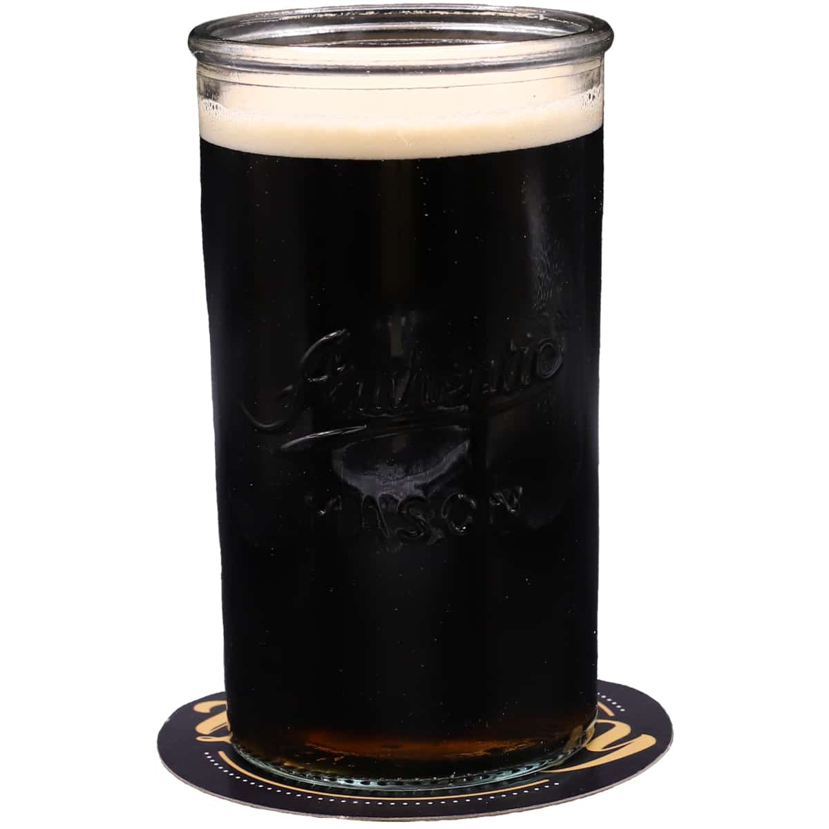 25 Pack Black and Gold Happy Birthday Coasters