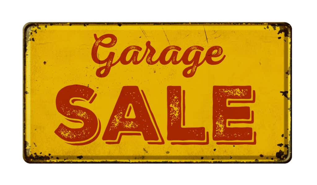 garage sale ideas 