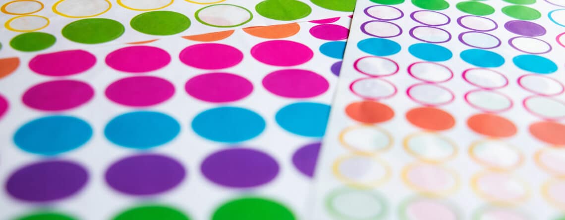 Color dot stickers