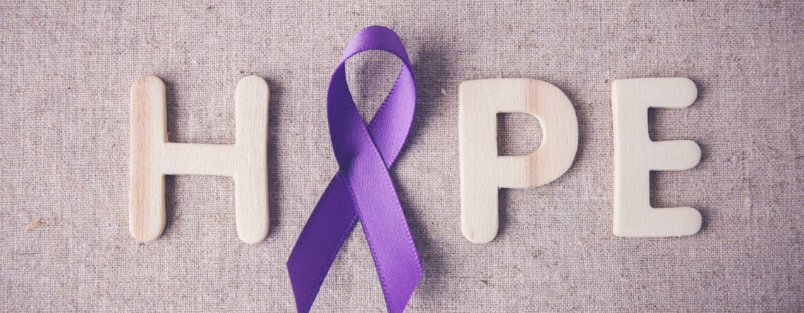 purple ribbon awarness