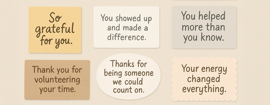 Thank You for Volunteering