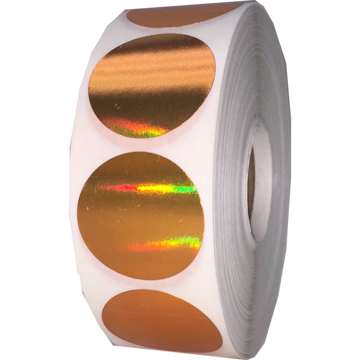 Holographic Orange Labels 1" Round QTY 500 Holographic Orange Labels 1" Round QTY 500