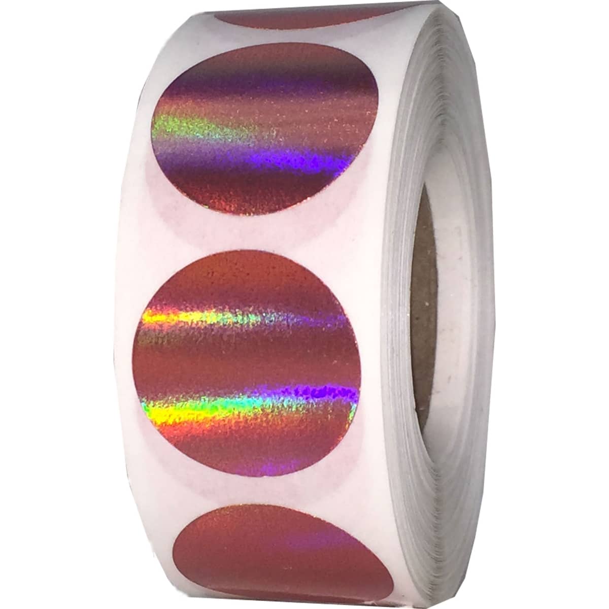Holographic Orange Colored Labels 3/4" Round Holographic Orange Colored Labels 3/4" Round