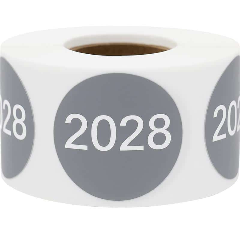 Year 2028 Stickers | 1.5" Round QTY 500 Year 2028 Stickers | 1.5" Round QTY 500