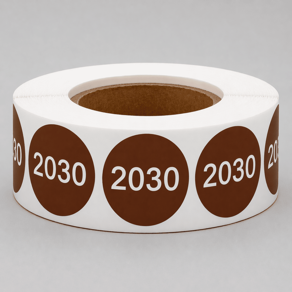 Small Year 2030 Stickers | 3/4" Round Small Year 2030 Stickers | 3/4" Round