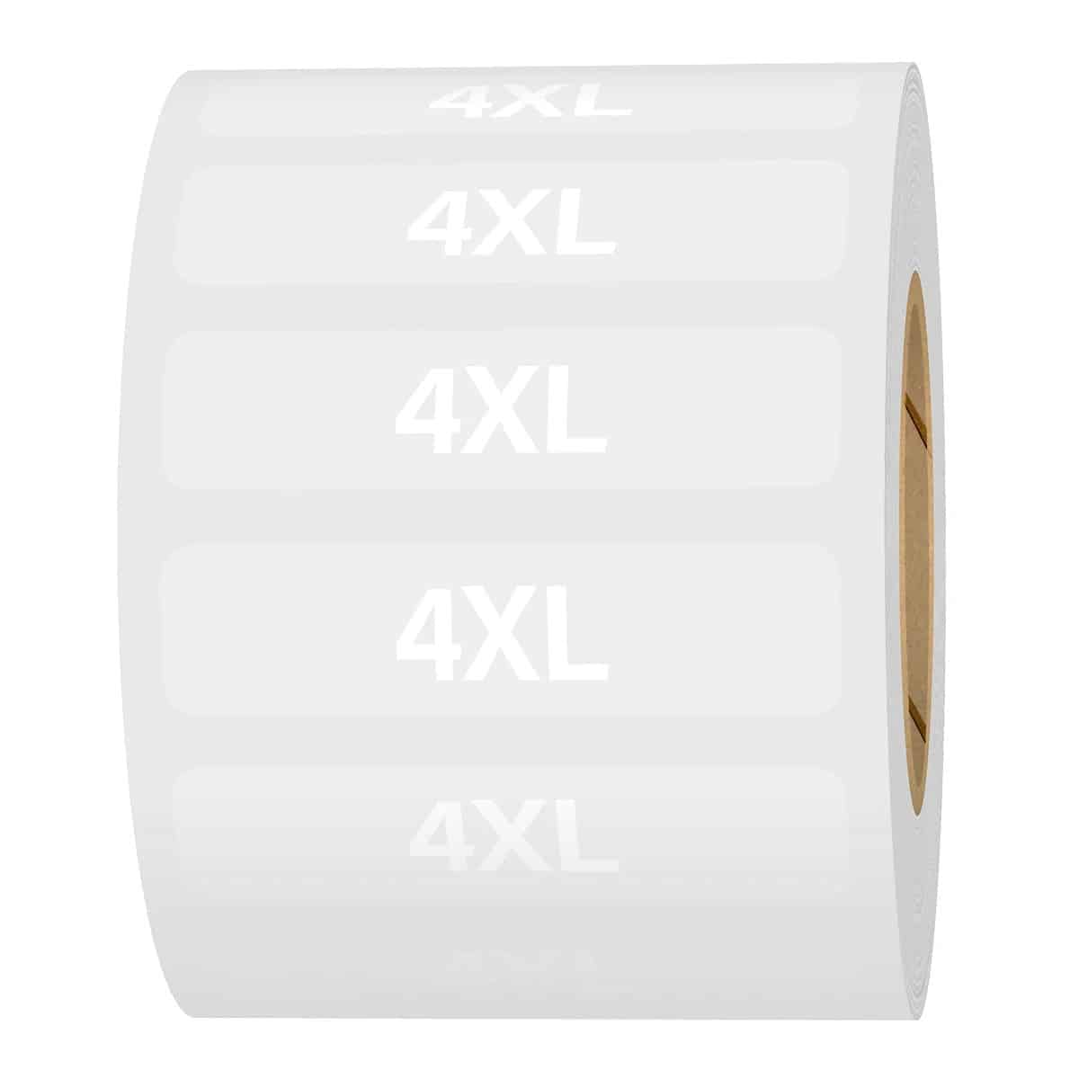 White Ink Standard Ultra Clear Size Strip Labels for Retail Shirts White Ink Standard Ultra Clear Size Strip Labels for Retail Shirts