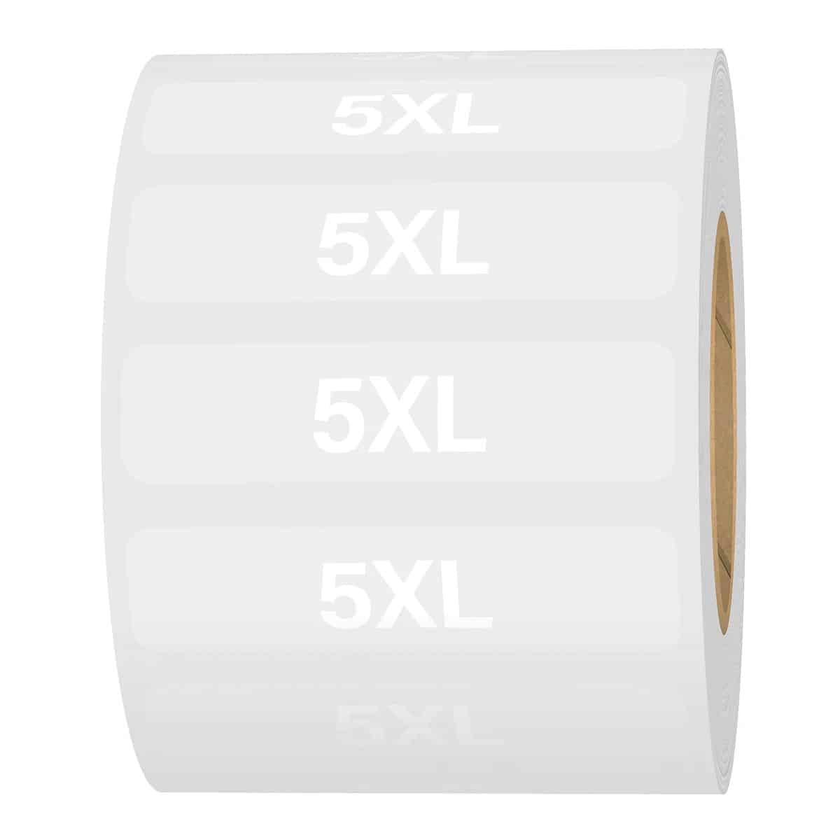 White Ink Standard Ultra Clear Size Strip Labels for Retail Shirts White Ink Standard Ultra Clear Size Strip Labels for Retail Shirts