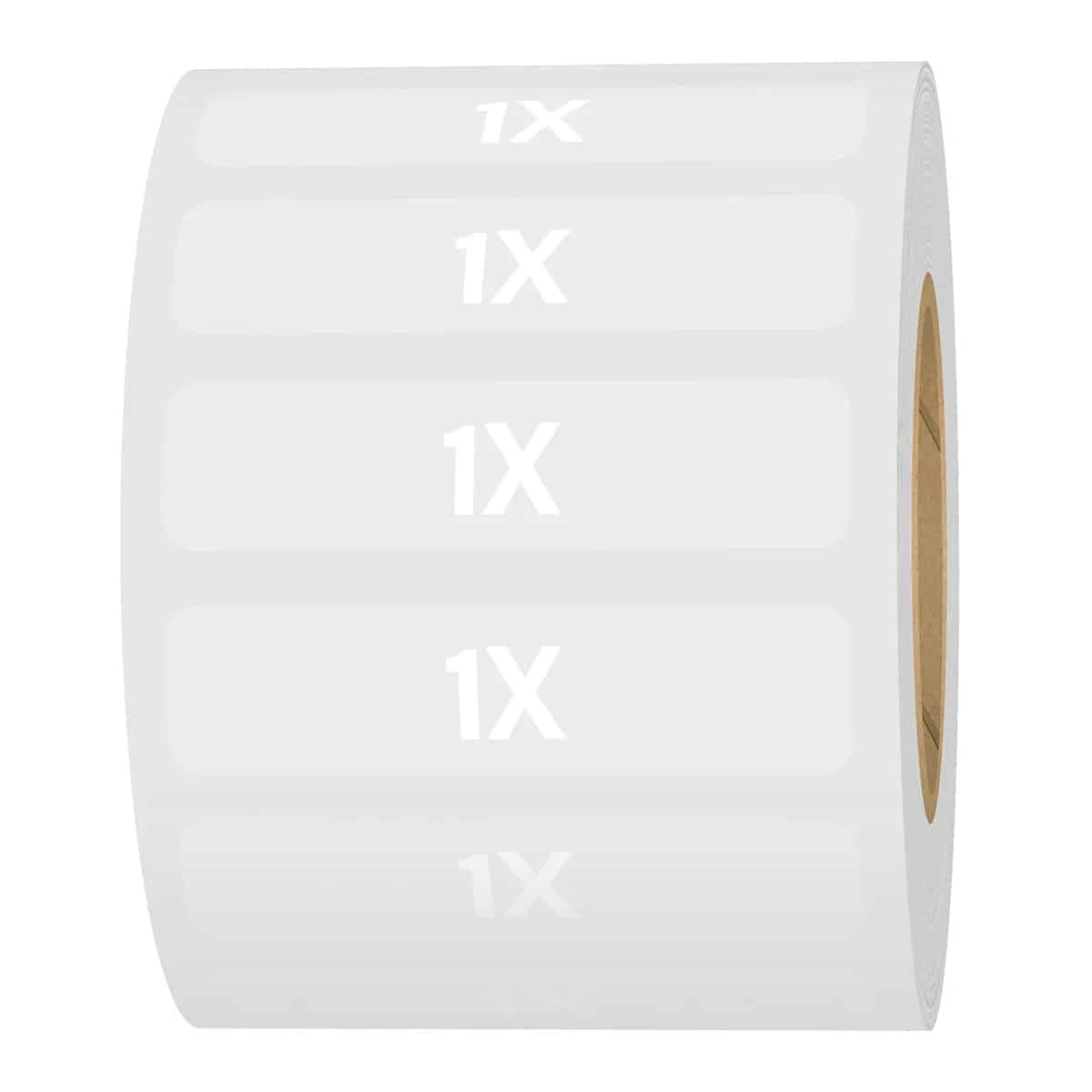 White Ink Standard Ultra Clear Size Strip Labels for Retail Shirts White Ink Standard Ultra Clear Size Strip Labels for Retail Shirts